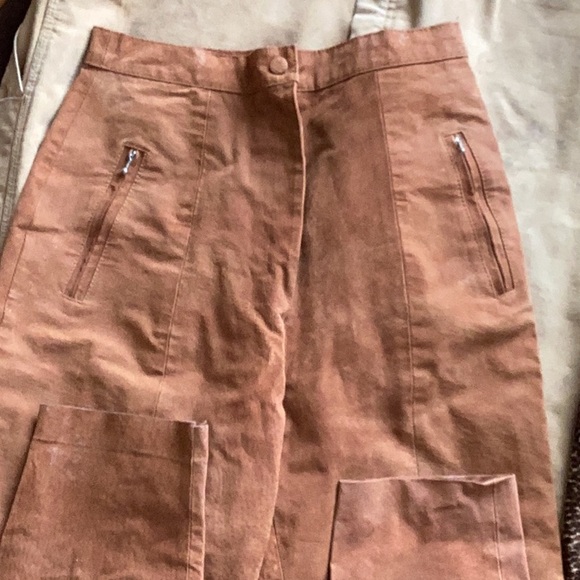 Caramel PANTS SUEDE Sz Small Deadstock - Picture 1 of 16